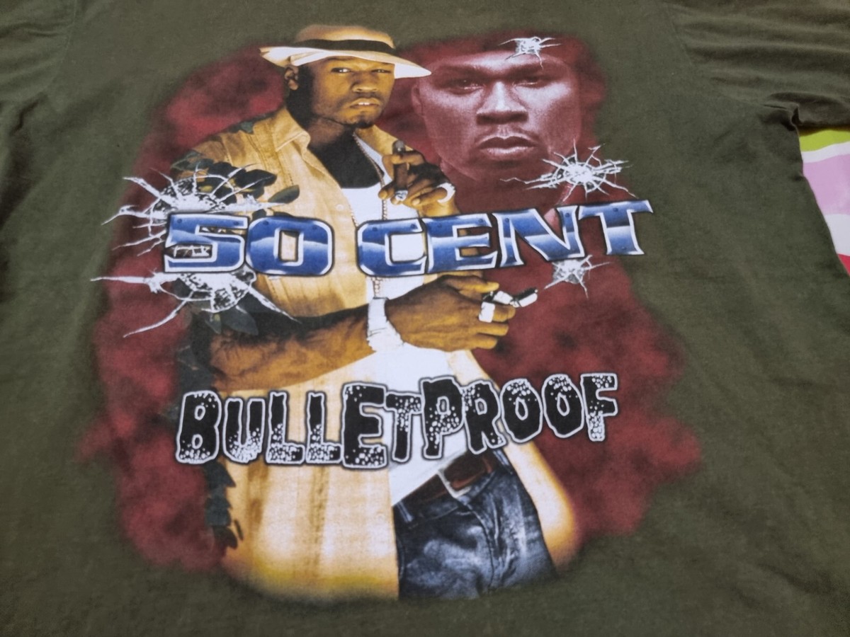 50cent vintage promo tシャツ gunit raptee Rare Vintage 50 Cent Bulletproof G Unit T-Shirt hip hop rap tee XL