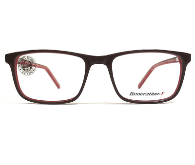 Generation-Y Eyeglasses Frames GEN-Y1702-C02 Brown Red Rectangular 49-17-135