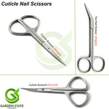 3 Type Cuticle Nail Scissors Toenail Clippers Manicure Pedicure Grooming Shears