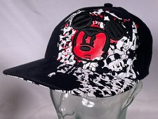 Disney Parks Angry Mickey Mouse Graffiti Fitted Baseball Hat Red/Black Youth NWT
