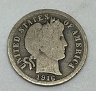 1916 Barber Dime Liberty Head Silver Philadelphia Mint Estate Collection 2of3