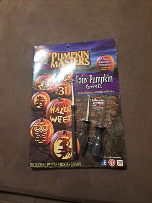 PUMPKIN MASTERS Faux  CARVING KIT HALLOWEEN FUN