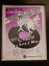 Queen A Kind Of Magic Listening Party Rare Affiche Promo Originale Publicité Encadrée !