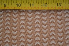 By 1/2 Yd, Cream Floral Stripes on Tan Cotton, Timeless Treasures, Artisan, B577