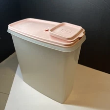 Vintage Tupperware Cereal Container 1588-3 with Pink Pour Lid 1590-5