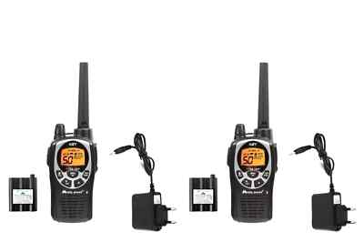 2x MIDLAND GXT1000 5W TRANSCEIVER + 2 AKKUS + 2 WANDLADEGERÄTE NEU 