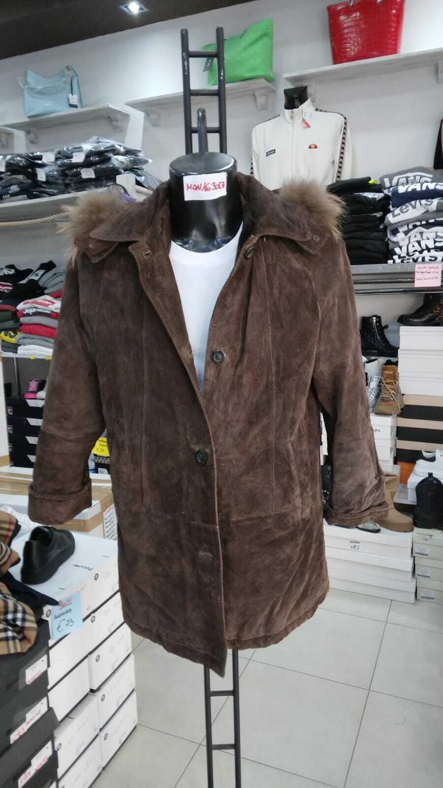 Vintage Brown Leather Jacket for Women Size 44 MON1630LZ Retro Style