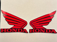Honda OEM NOS 130mm Mark Wing Decal Red & Black for ATV Rincon, Foreman, Etc