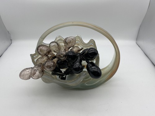 Vintage schwarze einzeln mundgeblasene Glas Trauben Cluster Mid-Century Modern MCM 8" - Bild 8 von 8