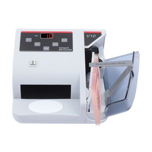 Máquina portátil de conteo de billetes de dinero con detección de falsificaciones UV/MG/WM - Imagen 8 de 17
