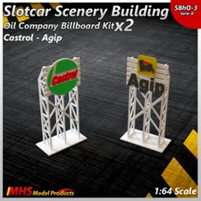 Slotcar Scenery Building Oil Company Billboard Kit Castrol - Agip Afx,Tyco,