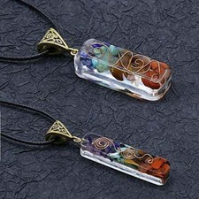 7 Orgone Crystals Stones Pendant Emf Protection and Spiritual Healing  Set of 2  