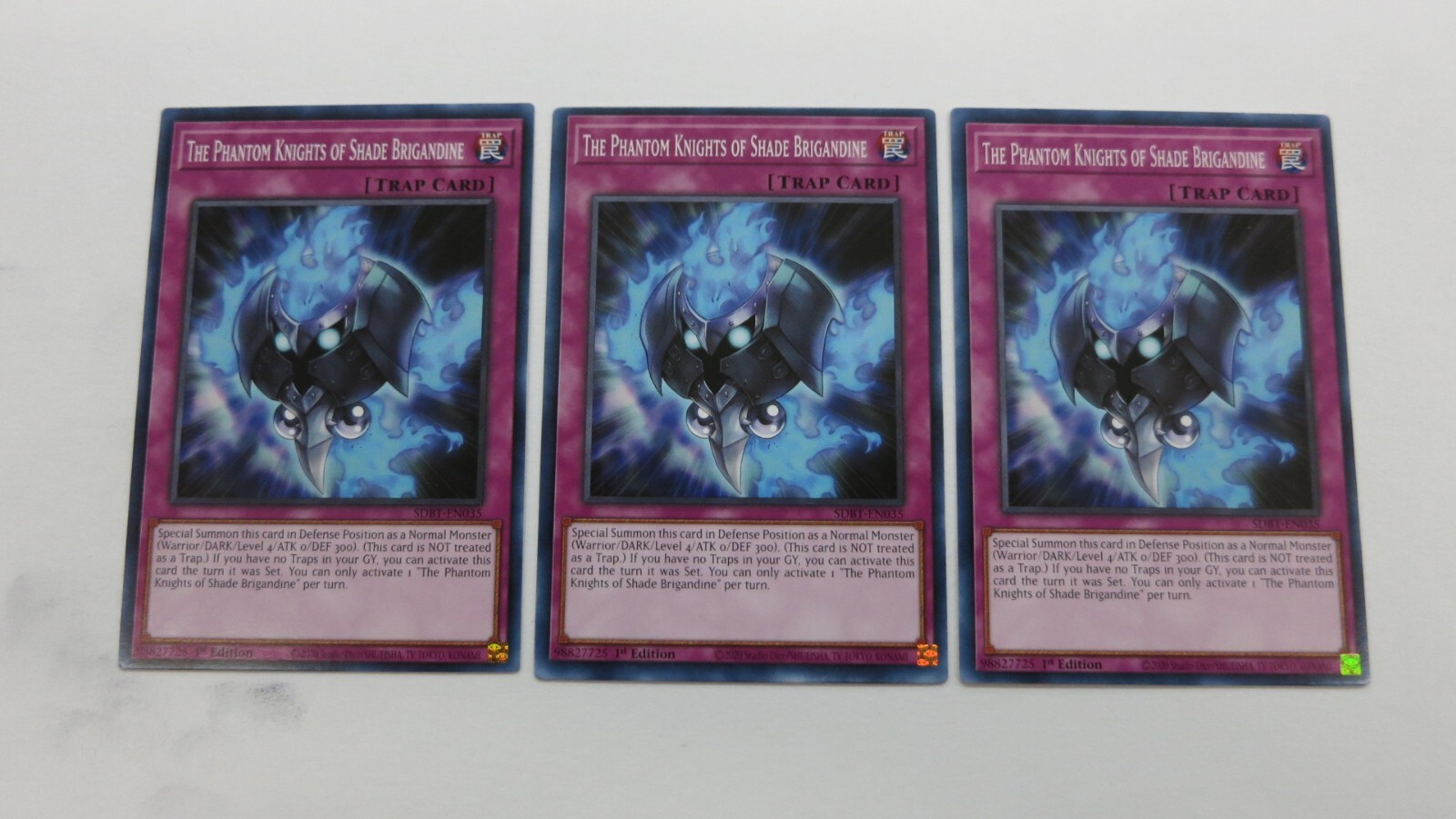 3 THE PHANTOM KNIGHTS OF SHADE BRIGANDINE SDBT-EN035 COMMON YUGIOH NM ...