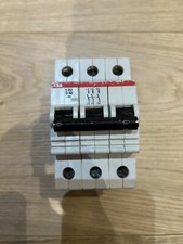 ABB 50 Amp Type D Mcb Circuit Breaker S263 D50 3 Phase Pole