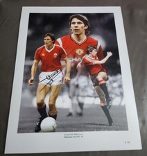 Arnold Muhren  manchester utd hand Signed limit / edition montage 16" x 12" COA