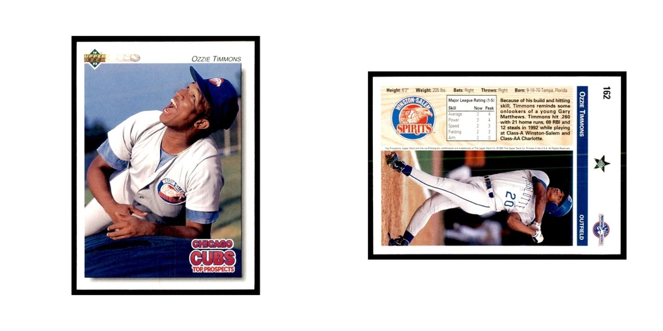 Ozzie Timmons 1992 Upper Deck Minor League #162 Baseball Cards Baseball Card NM - Image 3 of 3