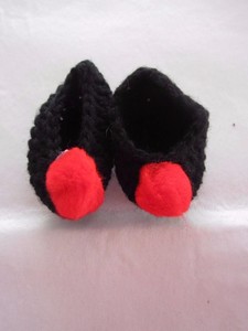 cute black slippers