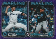 2024 Ramirez/Pereda RC Topps Update #US185 Purple Shimmer Rookie Combos /799
