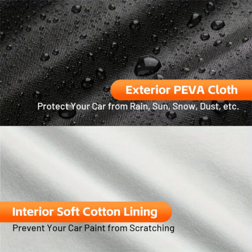 Heavy Duty Waterproof Full Car Cover Rain Snow UV Protection Outdoor Universal - Picture 4 of 13