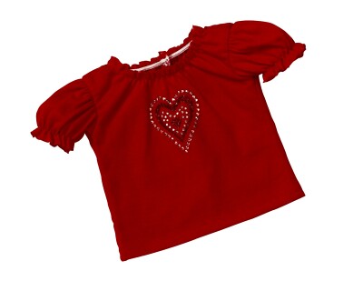 Rhinestone Hearts T-shirt | Fits Most 18'' Girl Dolls | 18 Inch Doll Clothes