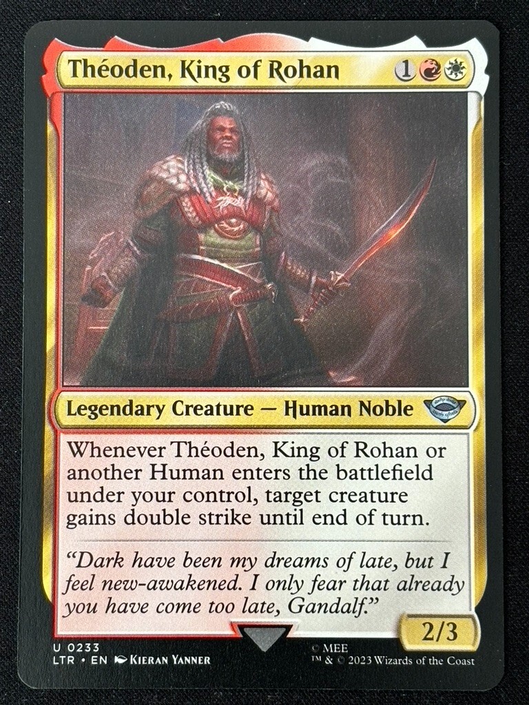 1x MTG Theoden, King of Rohan - Universes Beyond: The Lord of the