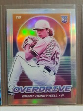 Brent Honeywell 2021 Chronicles Baseball OVERDRIVE HOLO RC card #25 Tampa Bay