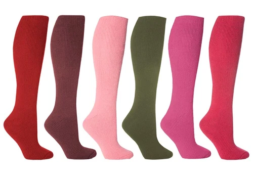 Ladies Thermal Winter Warm ORIGINAL LONG Heat Holders Socks UK 4-8  ORCHID