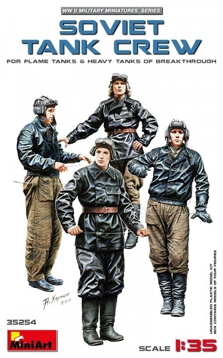 Miniart 35254 1:35th scale Soviet tank crew figures for flame & heavy tanks