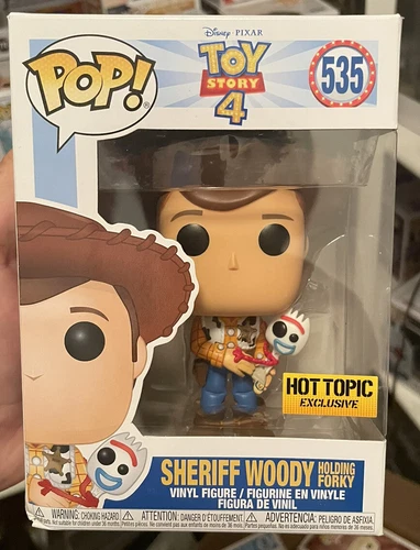 Funko POP! Disney Toy Story 4 Sheriff Woody With Forky #535 Hot Topic Non Mint