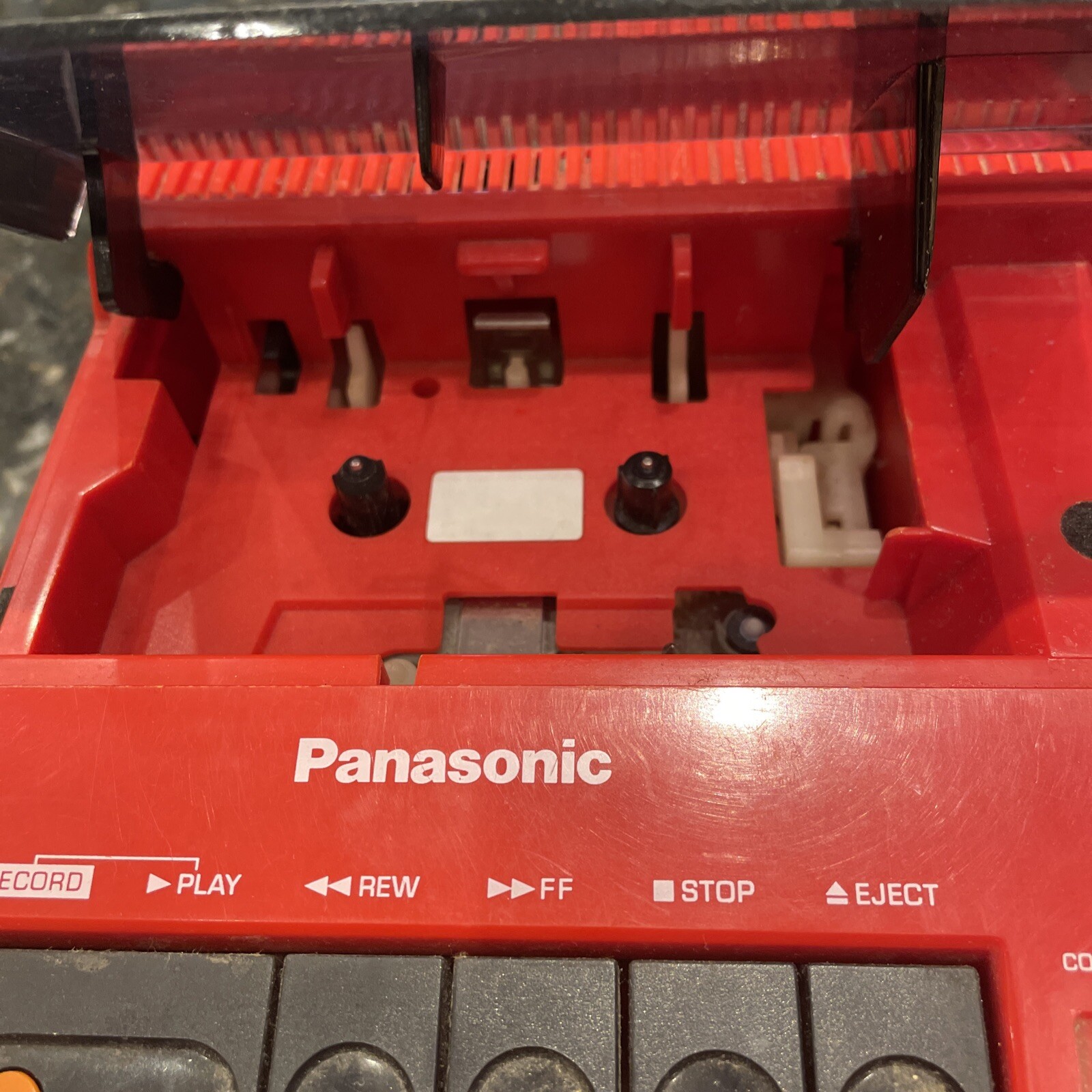 Panasonic RQ-44 RQ44 Red Portable Cassette Tape Player Recorder Tested RARE