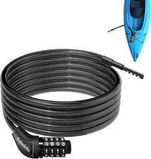 Long Cable Lock, Extra Long Straight Bike Lock 5ft to 25ft with Resettable ...