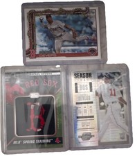 Rafael Devers Red Sox Topps Panini Card Lot (3) Rookie Relic #/299 