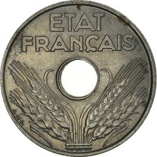 [#183051] Coin, France, État français, 20 Centimes, 1944, AU(50-53), Iron, KM:90