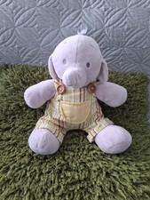 RARE 2010 HUMPHREYS CORNER ELEPHANT 10" PLUSH STRIPED DUNGARESS SALLY HUNTER VGC