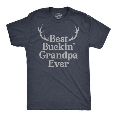 Mens Best Buckin Grandpa Ever T Shirt Funny Fathers Hunting Tee for Grandfather