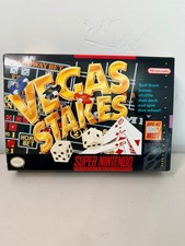 Vegas Stakes Casino Super Nintendo SNES Complete in Box CIB Tested Working Game