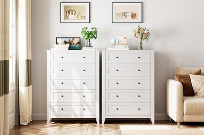 white deep drawer dresser 47.2" Wide with 8 Drawers, Dresser for Closet with Drawer, Large Wood TV Stand, Modern Chest of Drawers for Bedroom, Hallway,Home Office, As a bedroom storage cabinet dresser Shop Nursery Dressers | Oxford