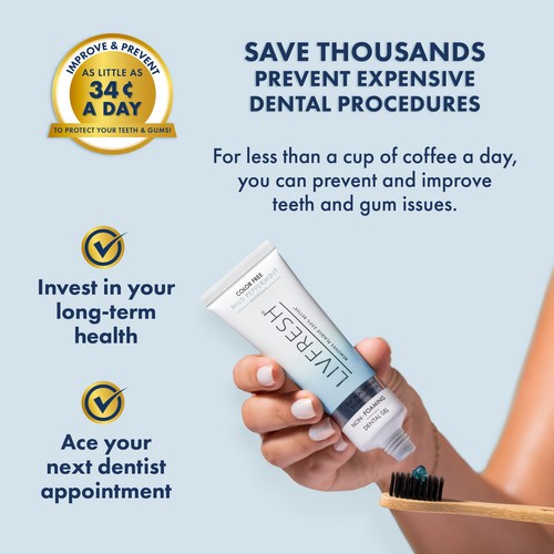Toothpaste , Clinically Proven to Remove Plaque 250% Better, Improves Gum 190... - Picture 5 of 8