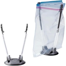 Freezer Bag Stands (2 Pack) | Baggy Rack Holder for Food Prep Bag | Meal Plan...