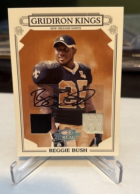 2007 Donruss Threads Gridiron Kings Reggie Bush #PGK-34 Platinum /25 Jersey Auto