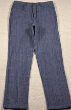 Valhalla Haole Chambray Denim Jeans Women Medium Heather Blue Hi Rise See Meas.