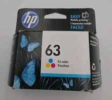 NEW FACTORY SEALED HP 63 TRI COLOR INK CARTRIDGE EXP July 2019 FREE SHIPPING