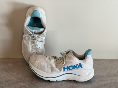 Hoka One One Clifton 10  White Blue  1162030 WKY Sneakers (Men's Size 11.5D)