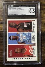 2003 FLEER TRADITION #300 LEBRON JAMES CARMELO ANTHONY D WADE ROOKIE CGC 8.5