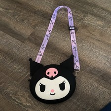Kuromi Crossbody Soft Coin Card Silicone Shoulder Bag Travel Backpack Anime