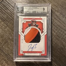 Joe Burrow 2020 National Treasures Prodigy Rookie Patch Auto RPA RC 60/99 BGS 9