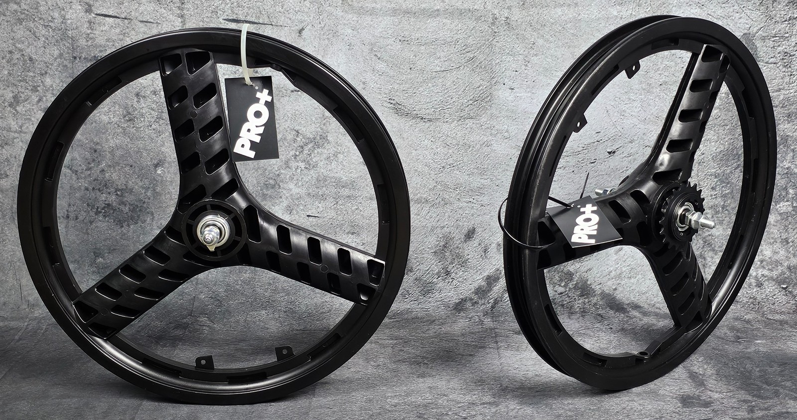 Gt Style Mag Wheels 3 Spoke Black For Bmx Bicycles (black Cog)