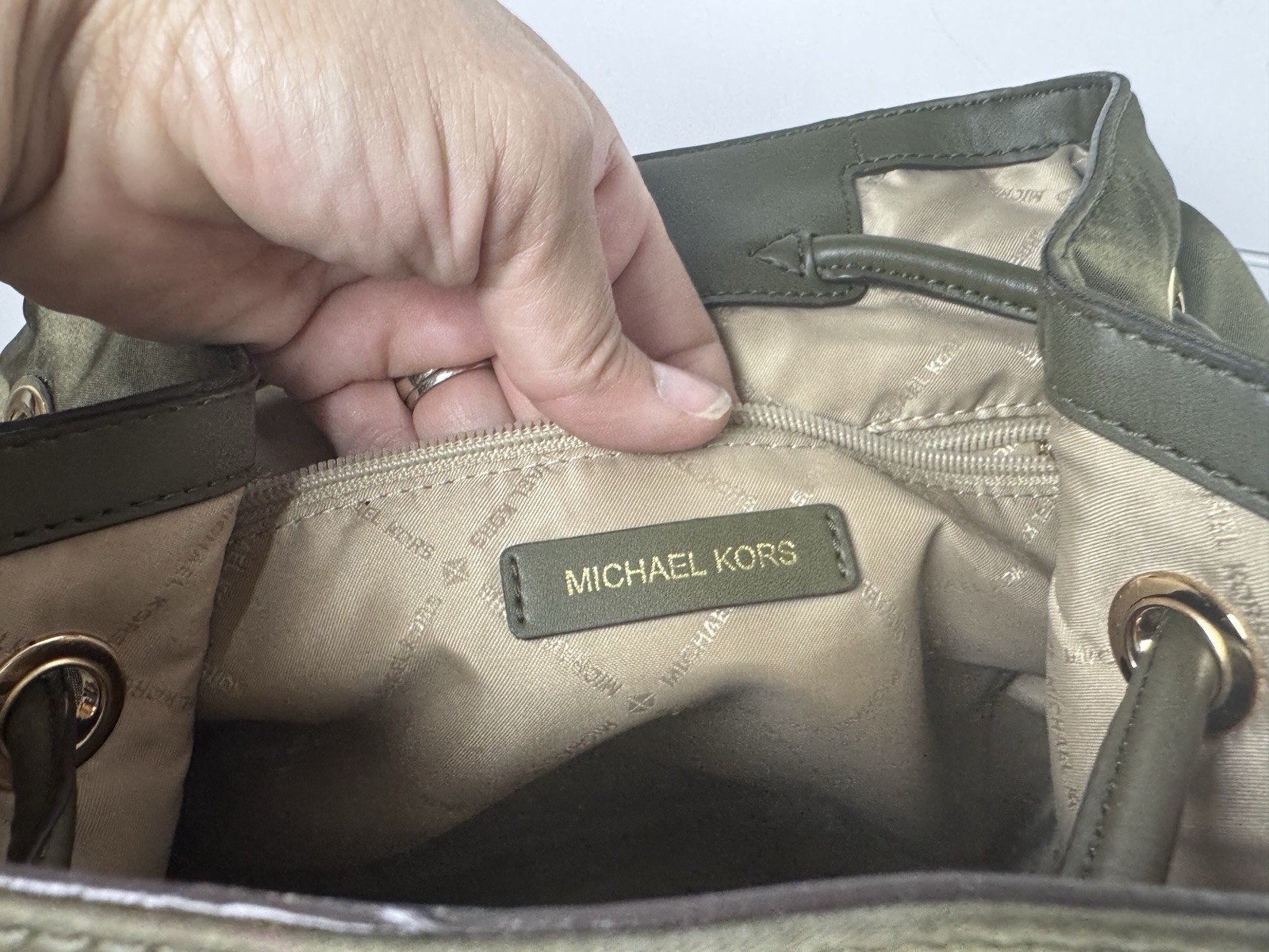 Michael Kors  Abbey Cargo Drawstring Backpack Bag… - image 15