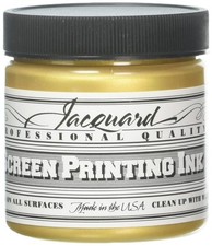 Professional Screen Print Ink Water Soluable 4oz Jar Gold 120, Art Set 1 PCS