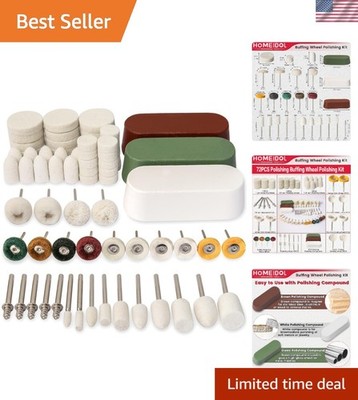 Polishing Buffing Wheel Kit for Rotary Tools 72pcs with Polishing Compound